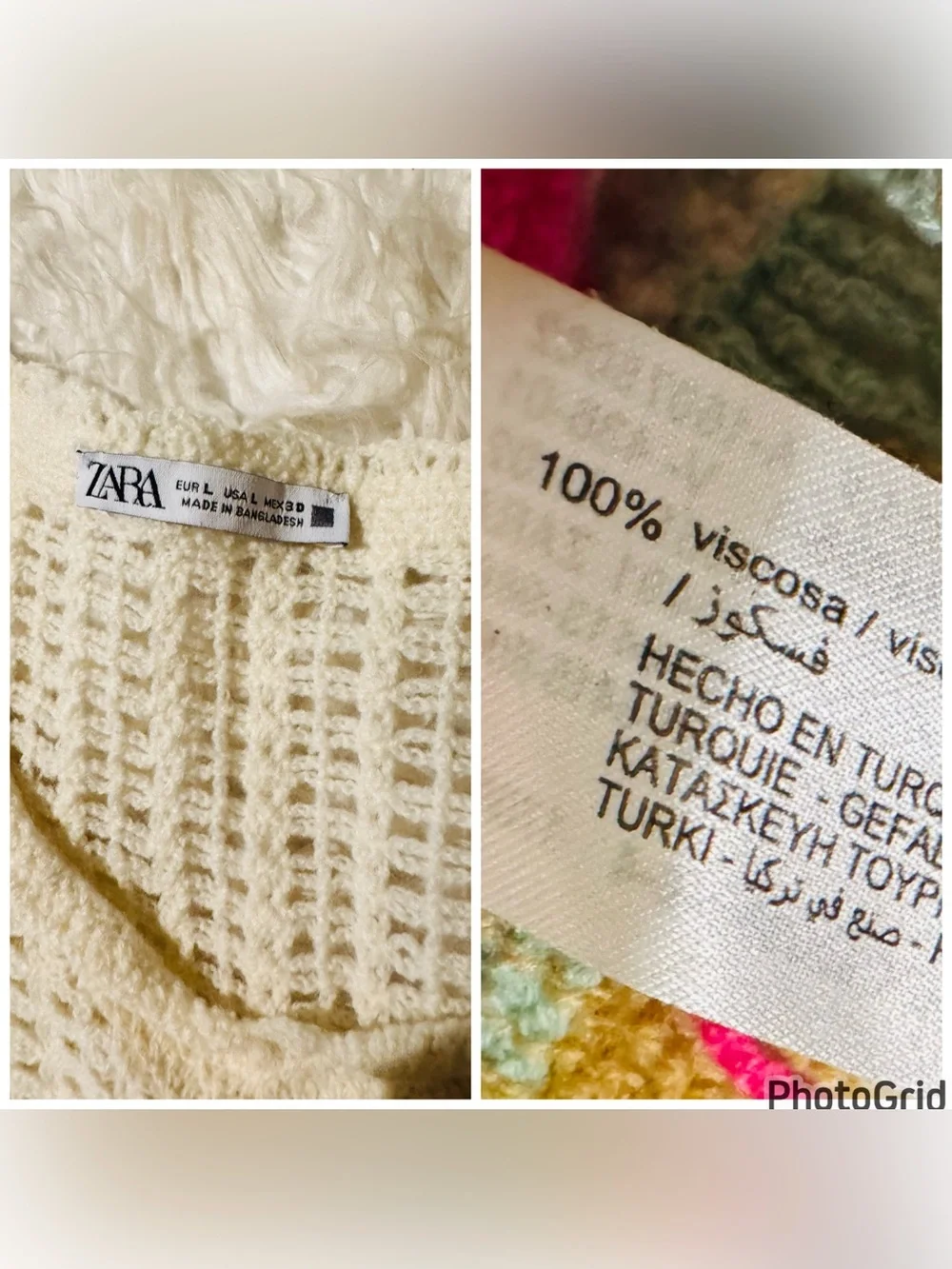 Zara Boho Crochet Top L NWOT